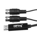 HiFing UM1X1 USB to MIDI Cable Interface Converter - IN OUT Midi Cable Host Adapter Plug Controller