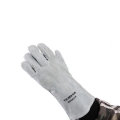 14 Inch Double-layer Leather Gloves Anti-scald Welding Grey Repair Tools