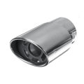 63mm Universal Pipe Exhaust Muffler Bent Tip End Stainless Steel Tail Pipe