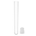 20Pcs 13100mm Clear Plastic Laboratory Test Tube with Cap