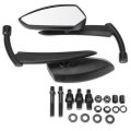 8MM 10MM Black CNC Blade Rear Review Mirrors For Harley Dyna Heritage Softail Sportster