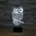 Owl USB Battery 3D LED Lights Colorful Touch Control Night Light Home Decor Gift