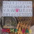 224Pcs Keychain Making Kit Jewelry Number Alphabet Silicone Mould Key Rings Jump Rings Twist Drill S