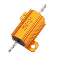 3pcs RX24 25W 1R 1RJ Metal Aluminum Case High Power Resistor Golden Metal Shell Case Heatsink Resist