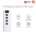 Moeshouse ZB Smart Home Wireless Scene Switch 4 Gang Remote Portable Tuya ZB Hub Required No Limit t