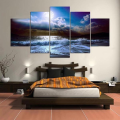 5  Cascade The Blue Sky River Wall Painting Picture Home Decoration Without Frame Including Installa