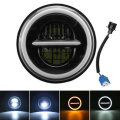 7 Inch DRL LED Headlight Hi/Lo Beam Halo Turn Signal Lamp For Harley/JEEP/Wrangler Car Truck Motorcy