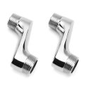 2Pcs Claw Foot Bath Tub Shower Faucet Adjustable Adapter Swing Arms 3/4 1/2 Replacement Accessories