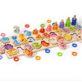 3 IN 1 Wooden NumbersFruit Jigsaw Puzzle Math Learning Educational Set Toys
