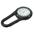Black Clip on Carabiner with Rotating Bezel Luminous Face for Nurse Doctor Watch