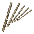 Drillpro 5pcs 4-10mm HSS M35 Cobalt Twist Drill Bit 4/5/6/8/10mm for Metal Stainless Steel Aluminium