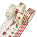 12 Rolls Paper Stickers Label Christmas Gift Decoration DIY Creative Masking Tape Christmas Gift Dec