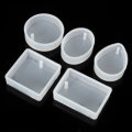 15pcs Cuboids Pendant Silicon Mould For Epoxy Resin Jewelry Beads Craft Making Mold W/ 100Pcs Screw