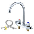 Electroplating Process Hot and Cold Water Faucet With 2 Stainless Steel Hose