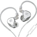 KZ DQ6 3DD Dynamic Driver HIFI In Ear Earphone High Resolution He... (TYPE: WITHMIC | COLOR: SILVER)