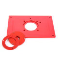 Red 200x300x10mm Aluminum Router Table Insert Plate For Woodworking Engraving Machine