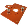300mm Trimming Machine Flip Plate Aluminum Router Table Insert Plate with Bushing and Cover for Elec