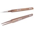 BEST BST-13C Anti-magnetic Anti-acid Stainless Steel Flat head Color Coated Tweezer For Mobile Phone
