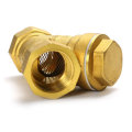1/2" NPT Brass Y Strainer for Fire Alarm Lines and Plumbing