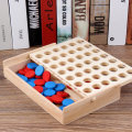 4 In A Row Traditional Wooden Gameboard Education Board Game Classic Four in a Line Connect Game For