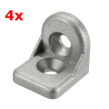 Suleve ZAS20 4Pcs Steel Ring Angle Bracket Corner Brackets Zinc alloy 20x20mm