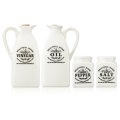 Ceramic Porcelain Olive Oil Bottle Sauce Cruet Container Vinegar Kitchen Storage Cotainer