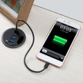 Mount In Desk Powered 4 Port USB 3.0 HUB Charging Adapter Cable Organizer