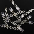 50pcs 5mm Full-color LED RGB Common Anode Four Feet Transparent Highlight Color Light 5mm Diode Colo