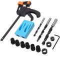 15Pcs 15 Degree Pocket Hole Jig Kit Drilling Locator Woodworking Guide Screw Drill Angle Positioning