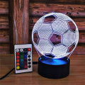 5V 3W 3D LED Fooball Night Light 7 Colors Touch Switch Remote Control Desk Room Lamp