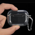 Transparent Non-yellow Anti-fall TPU Soft Earphone Storage Case Protective Cover with Keychain for A