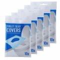 10Pcs/1Set Disposable Paper Toilet Seat Covers Camping Loo wc Bacteria-proof Cover for Travel, Campi