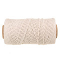 3mm Cord Rope Natural Cotton Twisted Macrame Hand Craft String DIY Decoration Kit