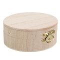 Round Wooden Box Organizer Storage Craft Case for Handicraft Jewelry Gadgets