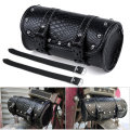 PU Leather Mountain Bike Motorcycle Front Fork Tool Bag Pouch Luggage SaddleBag For Touring Long Rid