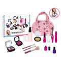 12Pcs Pretend Makeup Fakes Eye Shadow Brushes Glitter Nail Polish Play Set Toy with Storage Bag for