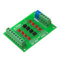 5pcs 5V To 24V 4 Channel Optocoupler Isolation Board Isolated Module PLC Signal Level Voltage Conver