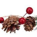 Christmas Pine Cone String Lights Red Melons & Pine Cores Christmas Tree Snowman Indoor Garden Party