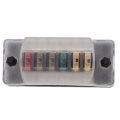 75A Circuit Fuse Block With Negative Bus 6 Way Fuse Box Ground Negative for Bus Car Boat Marine Auto