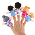 6 pcs/lot Stuffed Plush Toy Family Finger Puppets Set Boys Girls Educational Hand Toy Bedtime Story