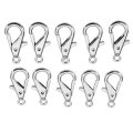 10Pcs 23mm Silver Zinc Alloy Lobster Claw Clasp with 1.7mm Round Ring