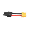 AMASS 3CM 14AWG XT60 Female Plug to TRX Male Plug Silicone Charging Cable for Battery Charger