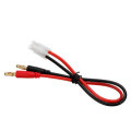 EUHOBBY 25cm 14AWG Tamiya Male Plug to 4.0mm Banana Male Plug Silicone Charging Cable for Battery Ch