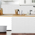 Morcart 3D Hexagon Wall Sticker Bath Kitchen Decals Art Sticker Poster Decor 12``x12``