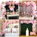 112Pcs Balloon Garland Arched Set Pink White Golden Balloon Bag For Girl Birthday Baby Shower Single