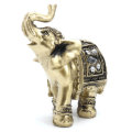 Resin Feng Shui Elephant Trunk Statue Lucky Wealth Figurine Home Decoration