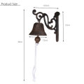 Brown Metal Cast Iron Doorbell Wall Mounted Decoration Vintage Style