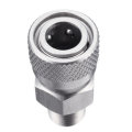 Stainless 1/8 BSPP Quick Release Hexagonal Coupler with 3 plugs for PCP Air Filling
