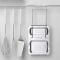 KITCHENDAO Stainless Steel Pot Lid Shelf Kitchen Organizer Pan Cover Lid Rack Stand Foldable Spoon H