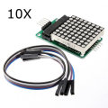 10Pcs MAX7219 Dot Matrix Module MCU LED Control Module Kit
